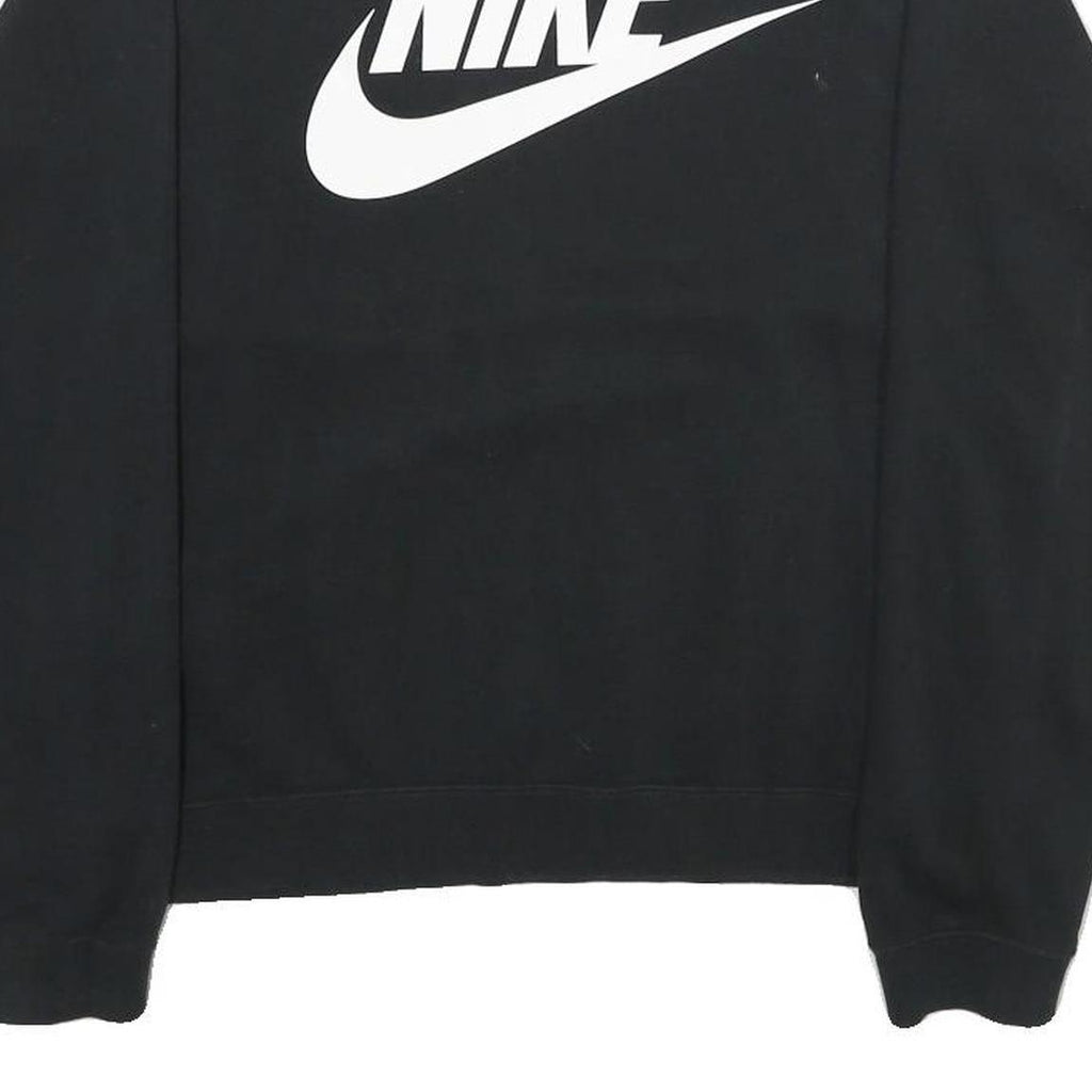 NIKE Mens Black Sweatshirt Crew Neck S Cotton Blend Pullover Casual Sportswear