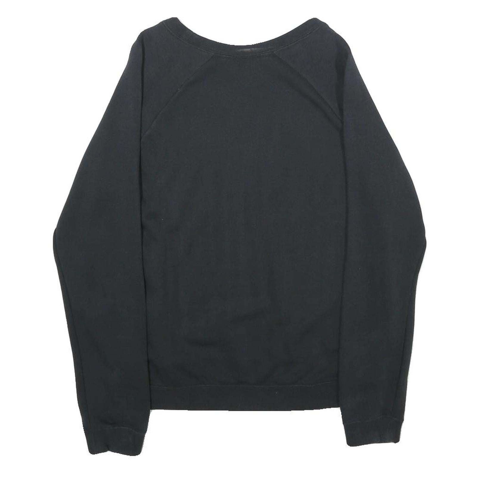 NIKE Mens Black Sweatshirt Crew Neck S Cotton Blend Pullover Casual Sportswear