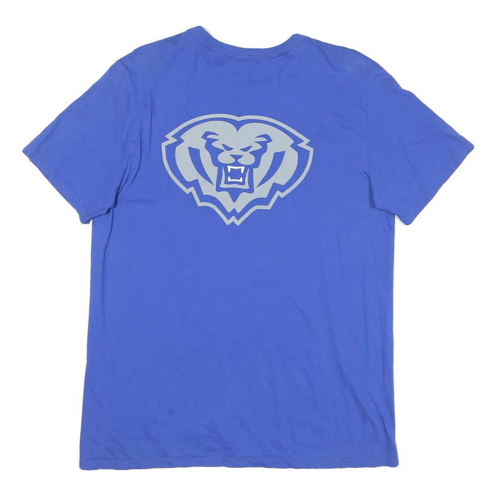 NIKE Mens Blue Royal Pride Graphic T-Shirt M Short Sleeve Crew Neck Cotton Blend