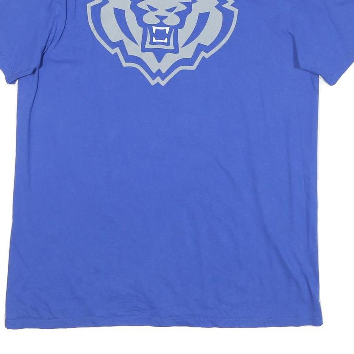 NIKE Mens Blue Royal Pride Graphic T-Shirt M Short Sleeve Crew Neck Cotton Blend