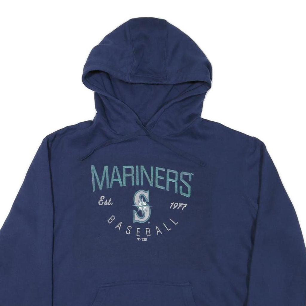 FANATICS Mens Navy Mariners Baseball Pullover Hoodie XL Sports Sweatshirt