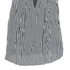 ZARA Womens Black & White Polka Dot & Stripe Sleeveless Top S Lightweight