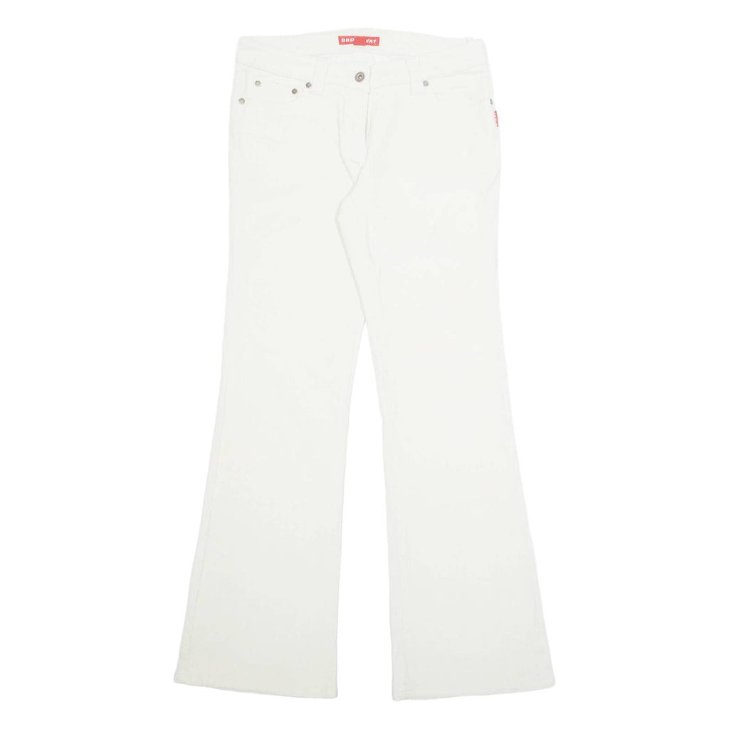 BROADWAY Womens Corduroy Trousers Beige Regular Bootcut W30 L31