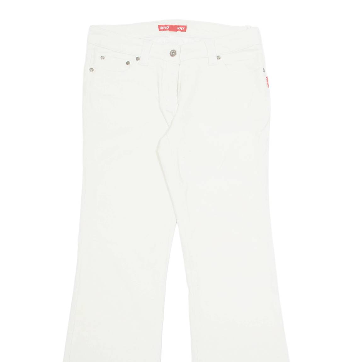 BROADWAY Womens Corduroy Trousers Beige Regular Bootcut W30 L31
