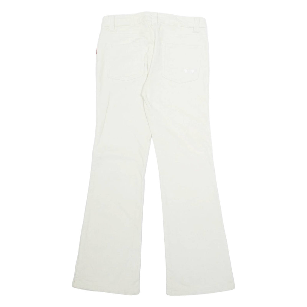 BROADWAY Womens Corduroy Trousers Beige Regular Bootcut W30 L31