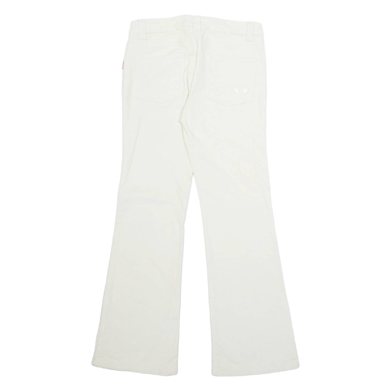 BROADWAY Womens Corduroy Trousers Beige Regular Bootcut W30 L31