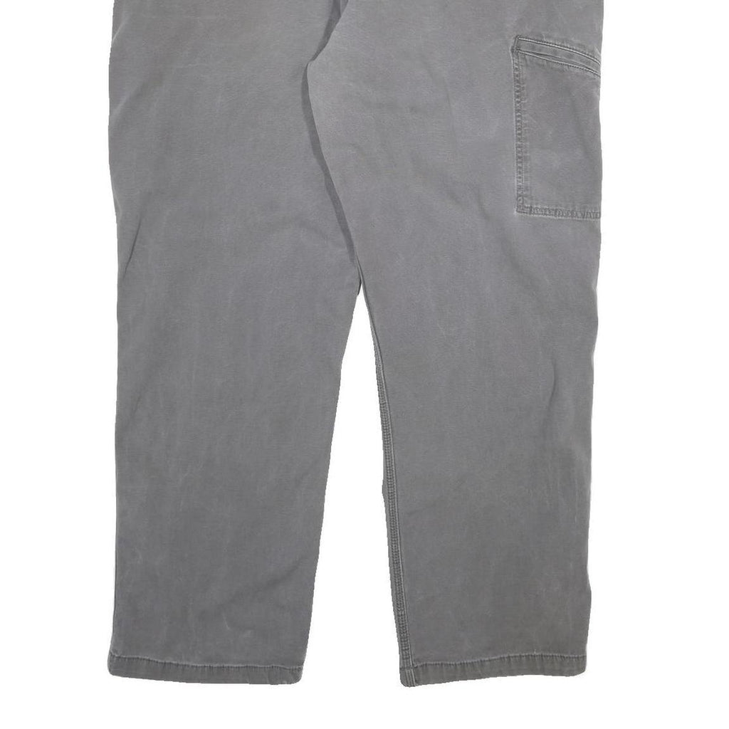 CARHARTT Mens Cotton Grey Relaxed Fit Straight Trousers W40 L32 Durable Workwear