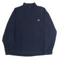 CHAPS Mens Jumper Blue 1/4 Zip Tight Knit XL