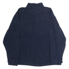 CHAPS Mens Jumper Blue 1/4 Zip Tight Knit XL