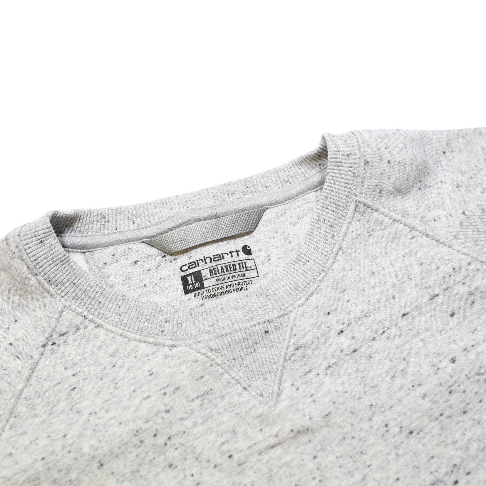 CARHARTT Boys Grey Crew Neck Logo Sleeve Pullover XL Cotton Blend Long Sleeve