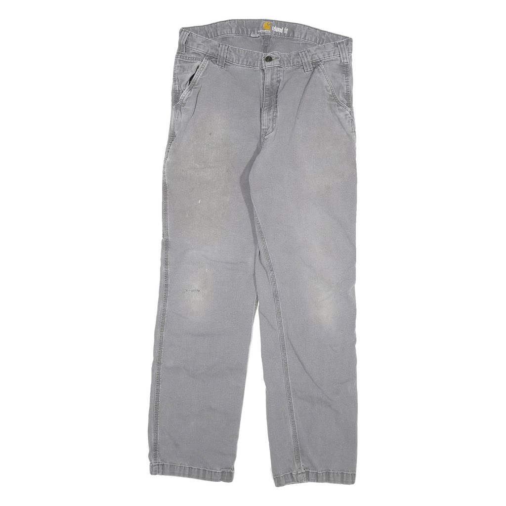 CARHARTT Mens Relaxed Fit Grey Denim Jeans W32 L31 Workwear Durable Casual