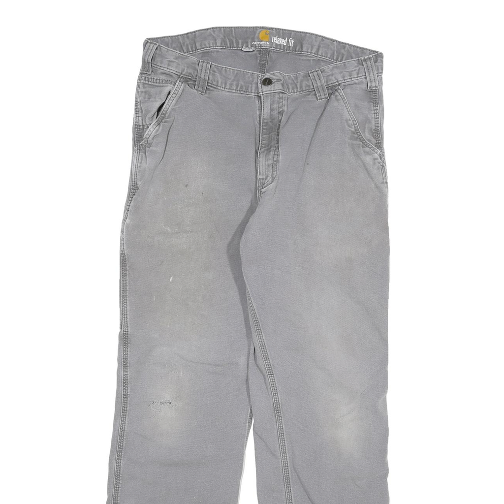 CARHARTT Mens Relaxed Fit Grey Denim Jeans W32 L31 Workwear Durable Casual
