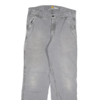 CARHARTT Mens Relaxed Fit Grey Denim Jeans W32 L31 Workwear Durable Casual