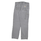 CARHARTT Mens Relaxed Fit Grey Denim Jeans W32 L31 Workwear Durable Casual