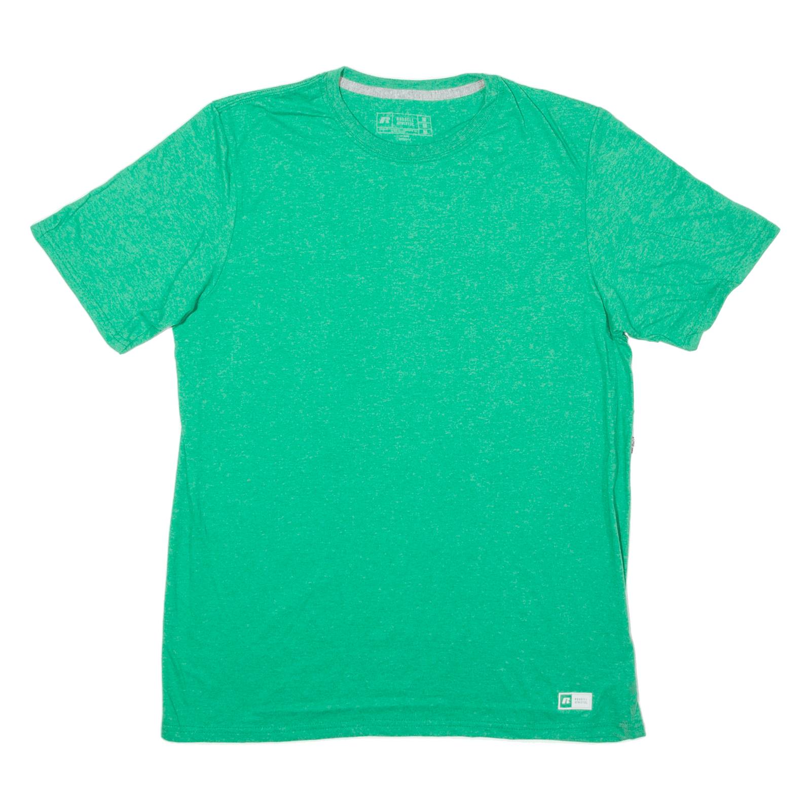 RUSSELL ATHLETIC Mens T-Shirt Green Crew Neck M