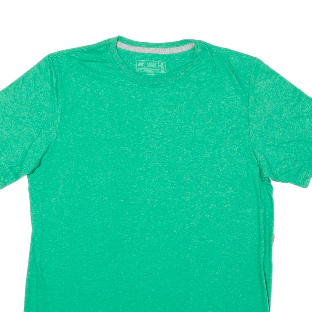 RUSSELL ATHLETIC Mens T-Shirt Green Crew Neck M