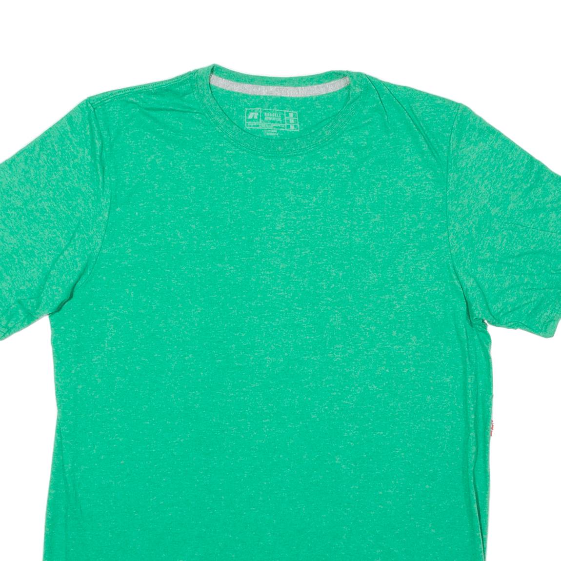 RUSSELL ATHLETIC Mens T-Shirt Green Crew Neck M