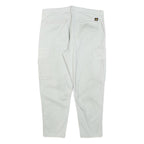 ZARA Mens Cotton Blend Slim Light Grey Trousers W36 L28 Cargo Pocket Zip Closure