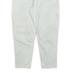 ZARA Mens Cotton Blend Slim Light Grey Trousers W36 L28 Cargo Pocket Zip Closure