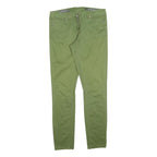 SILVIAN HEACH Womens Cotton Blend Green Slim Skinny Trousers W32 L32 Stylish Zip
