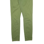 SILVIAN HEACH Womens Cotton Blend Green Slim Skinny Trousers W32 L32 Stylish Zip