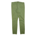 SILVIAN HEACH Womens Cotton Blend Green Slim Skinny Trousers W32 L32 Stylish Zip