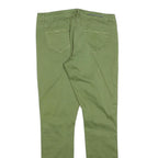 SILVIAN HEACH Womens Cotton Blend Green Slim Skinny Trousers W32 L32 Stylish Zip