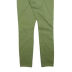 SILVIAN HEACH Womens Cotton Blend Green Slim Skinny Trousers W32 L32 Stylish Zip