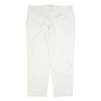 LEE Womens Cotton Blend White Relaxed Straight Trousers W40 L30 Casual Work