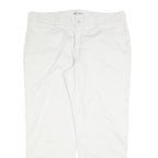 LEE Womens Cotton Blend White Relaxed Straight Trousers W40 L30 Casual Work