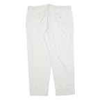 LEE Womens Cotton Blend White Relaxed Straight Trousers W40 L30 Casual Work