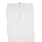 LEE Womens Cotton Blend White Relaxed Straight Trousers W40 L30 Casual Work