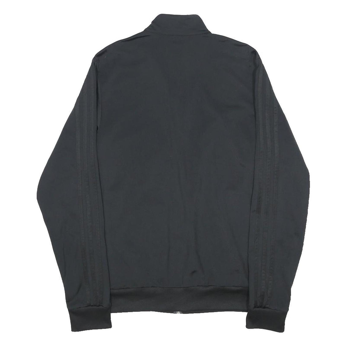 ADIDAS Mens Black Jacket S Polyester Zip Track Three Stripes Sportswear