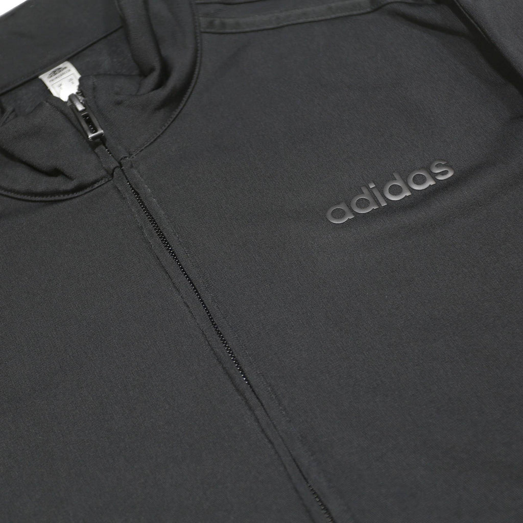 ADIDAS Mens Black Jacket S Polyester Zip Track Three Stripes Sportswear