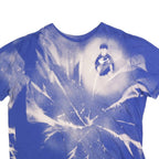 NIKE Womens Blue & White Graphic T-Shirt 2XL Short Sleeve Crew Neck Casual