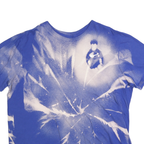 NIKE Womens Blue & White Graphic T-Shirt 2XL Short Sleeve Crew Neck Casual