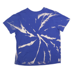 NIKE Womens Blue & White Graphic T-Shirt 2XL Short Sleeve Crew Neck Casual