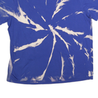 NIKE Womens Blue & White Graphic T-Shirt 2XL Short Sleeve Crew Neck Casual