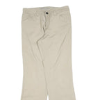 DICKIES Womens Relaxed Beige Cotton Blend Trousers W28 L32 Classic Zip