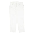 TRUSSARDI Womens White Regular Fit Straight Denim Jeans Cotton Blend Zip W30 L25