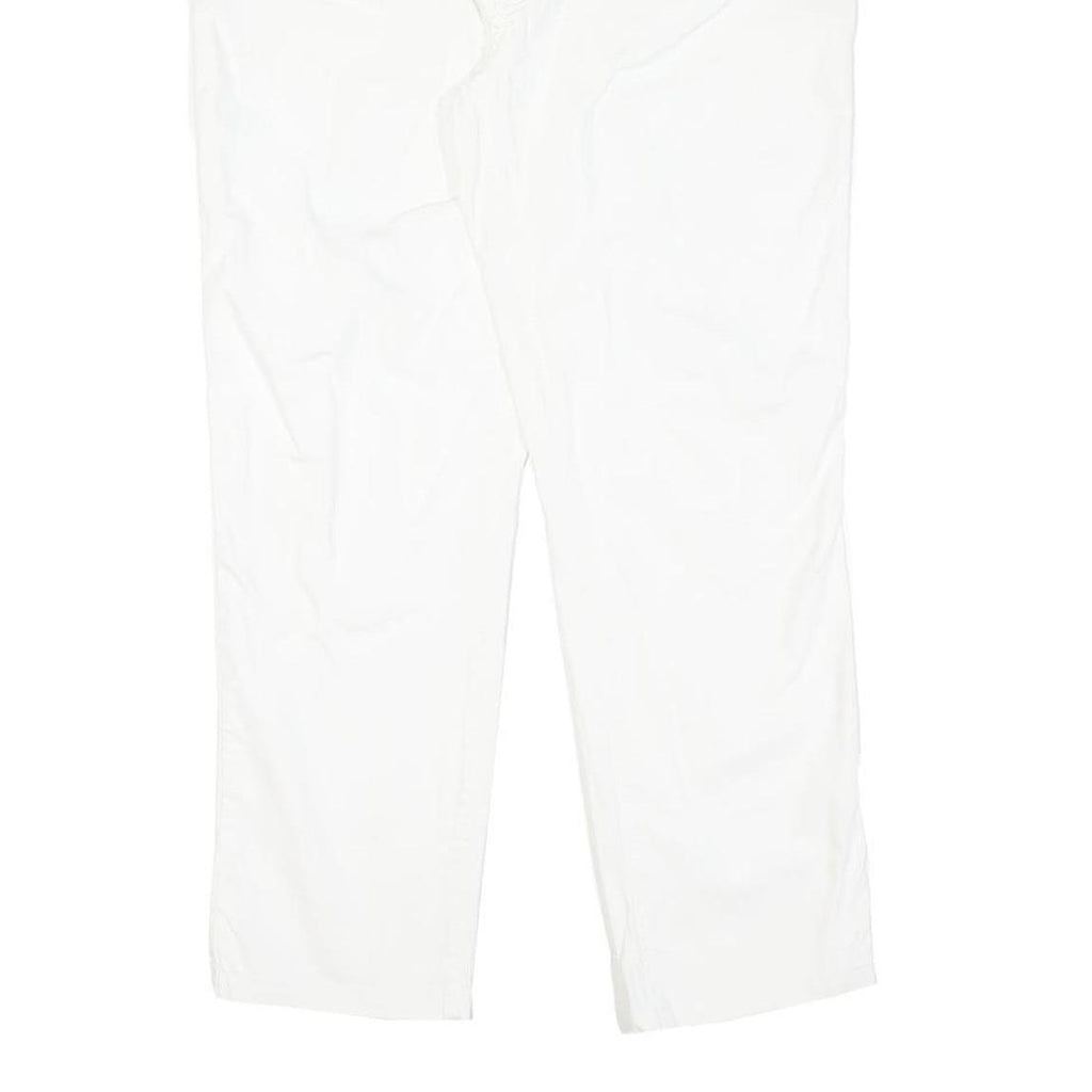 TRUSSARDI Womens White Regular Fit Straight Denim Jeans Cotton Blend Zip W30 L25