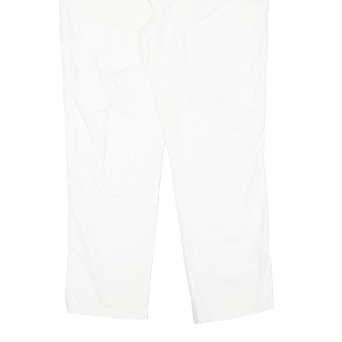 TRUSSARDI Womens White Regular Fit Straight Denim Jeans Cotton Blend Zip W30 L25