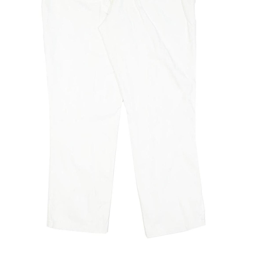 TRUSSARDI Womens White Regular Fit Straight Denim Jeans Cotton Blend Zip W30 L25