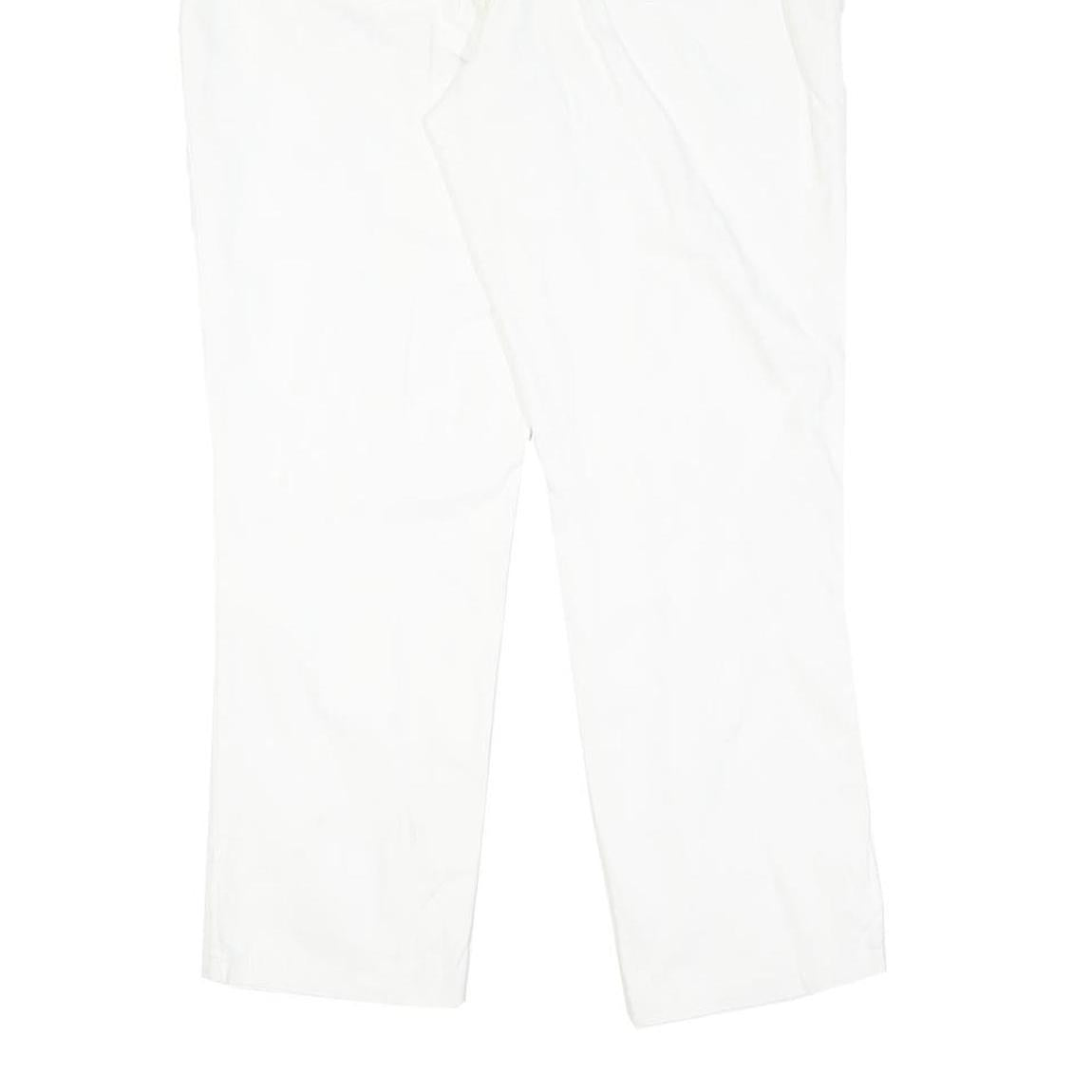 TRUSSARDI Womens White Regular Fit Straight Denim Jeans Cotton Blend Zip W30 L25