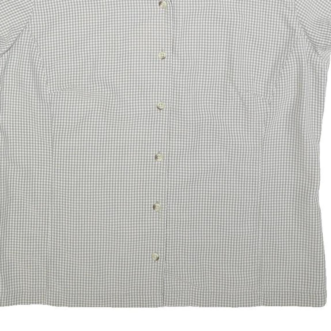 COLUMBIA Womens Grey Check Shirt XL Lightweight Button Shirt Casual