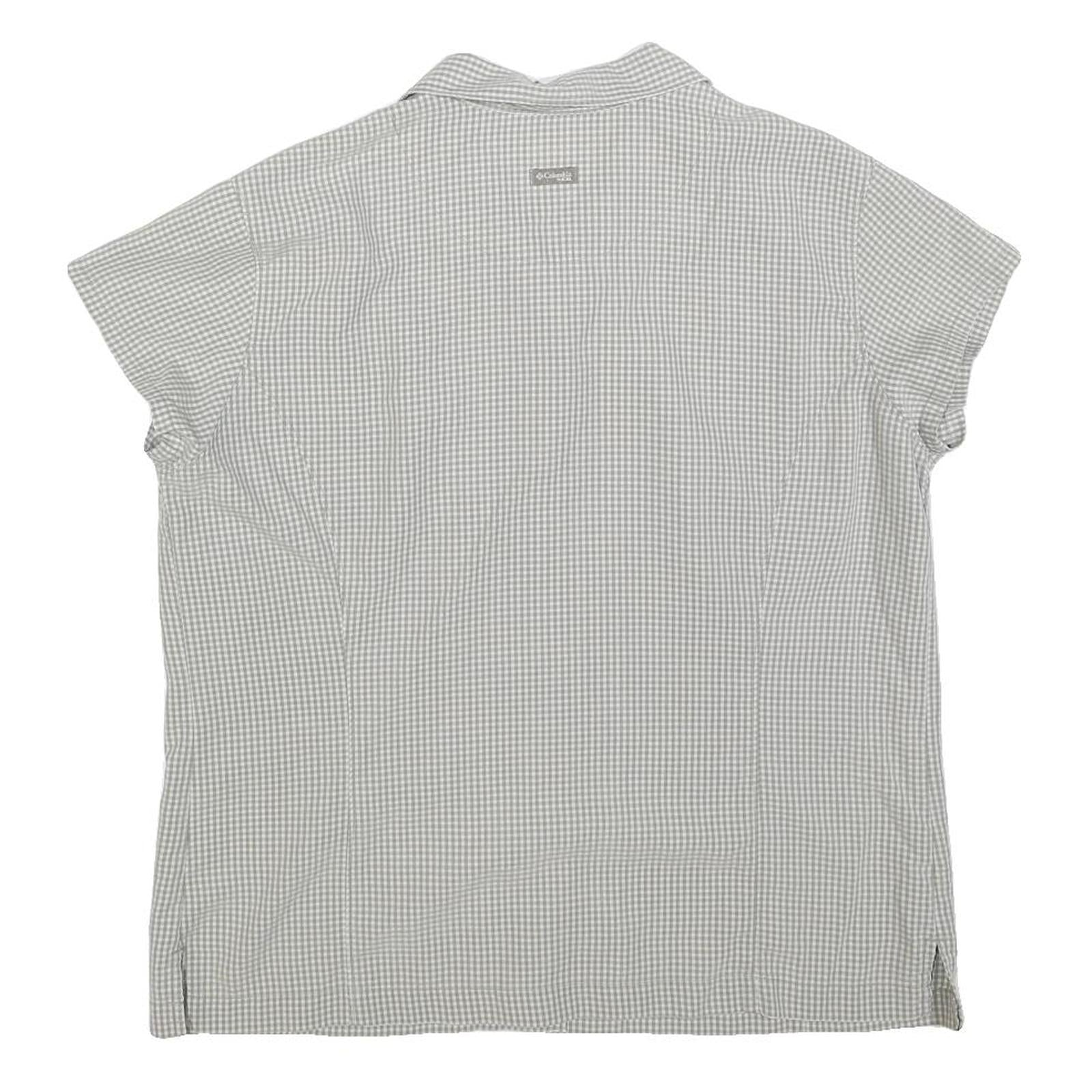 COLUMBIA Womens Grey Check Shirt XL Lightweight Button Shirt Casual