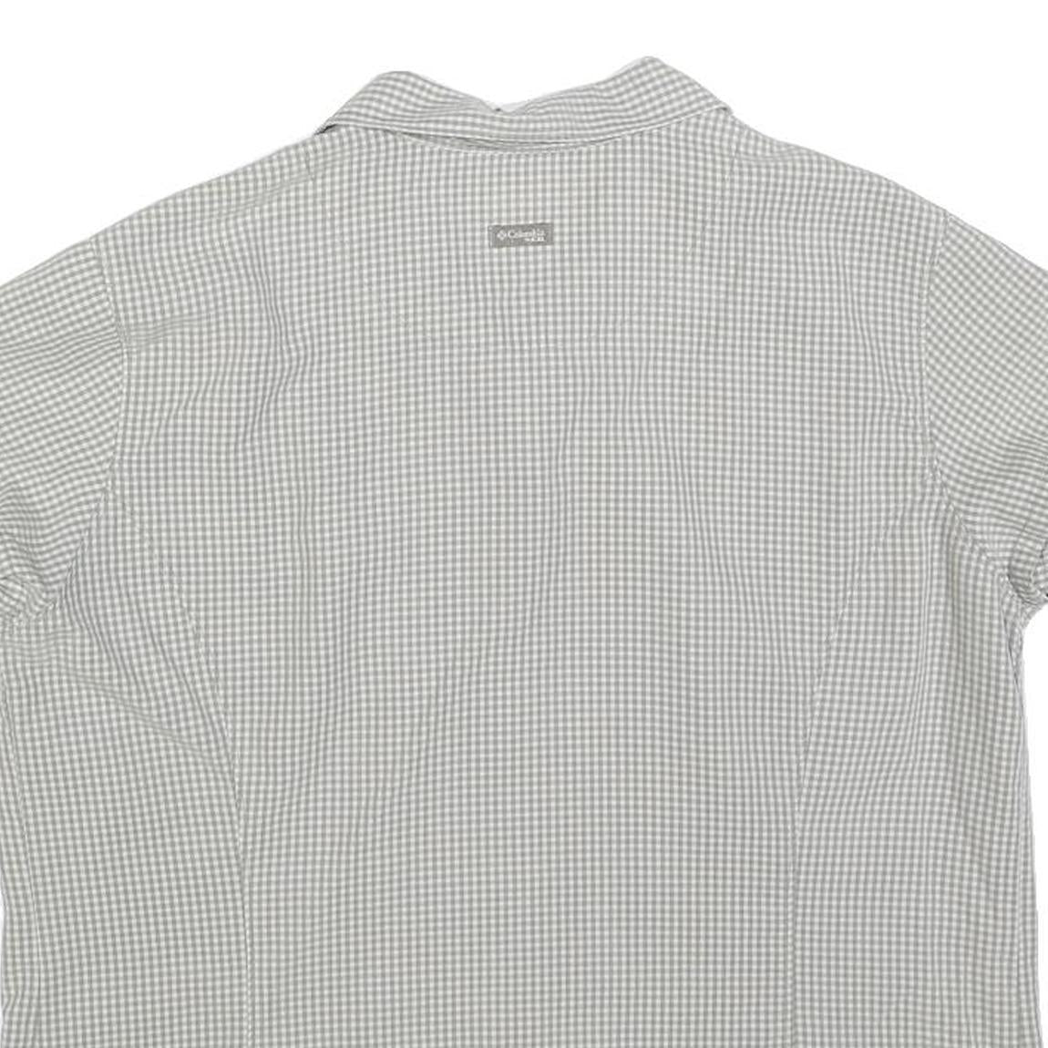 COLUMBIA Womens Grey Check Shirt XL Lightweight Button Shirt Casual