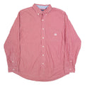 CHAPS Mens Shirt Red Striped Long Sleeve L