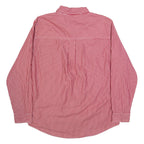 CHAPS Mens Shirt Red Striped Long Sleeve L
