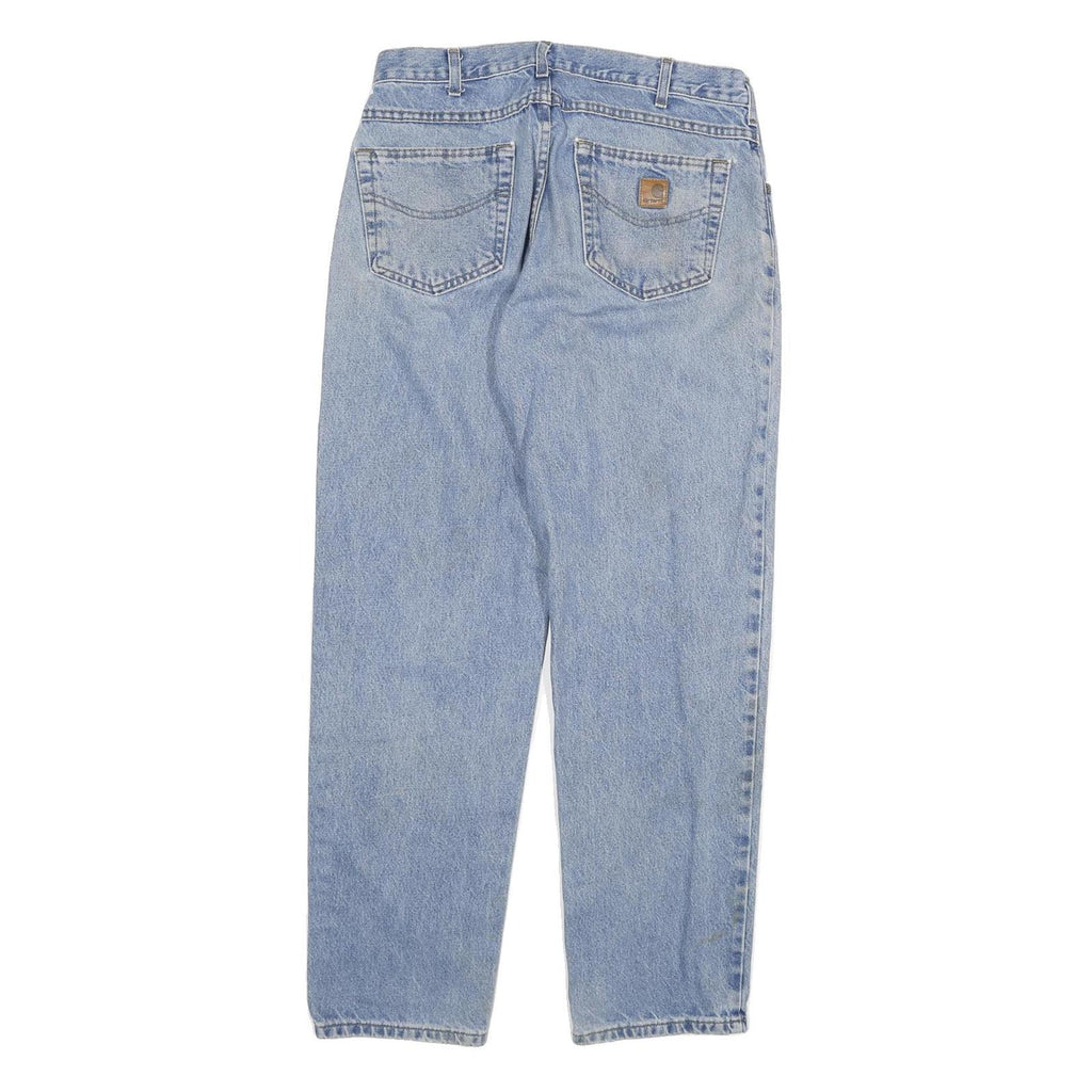 CARHARTT Mens Jeans Blue Relaxed Straight Denim Light Wash W34 L32 Casual
